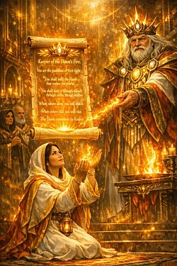 Receiving her commision