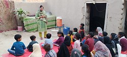 The teacher and the students